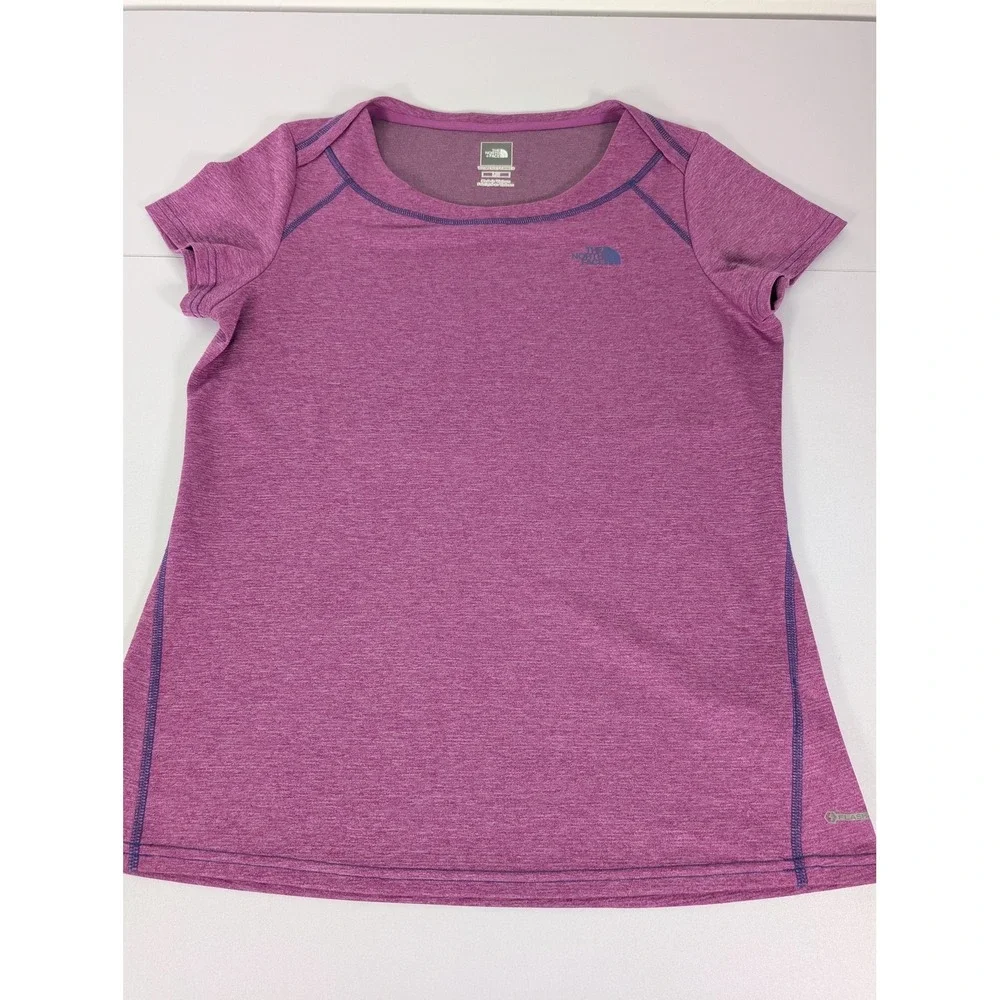 The North Face Shirt Womens Large Purple FlashDry Short Sleeve Athletic Running‎ - Picture 8 of 11